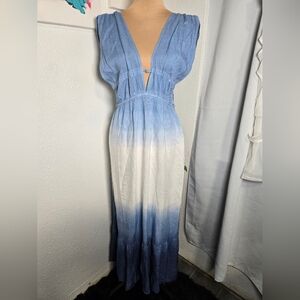 Raviya Blue and White Gradient Maxi Dress